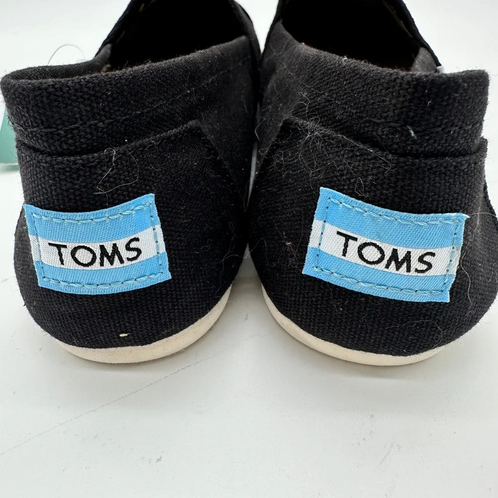 NWT TOMS Classic Alpargata Black Canvas Womens Slip On Shoes 8 - Picture 7 of 9